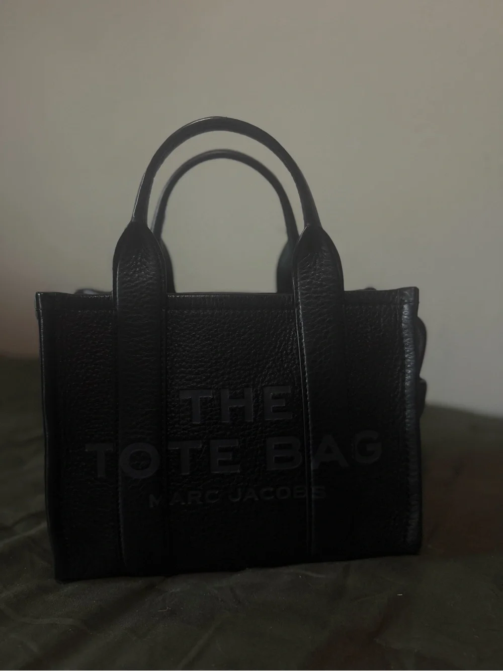 Marc Jacobs Black Pebbled Leather The Tote Bag